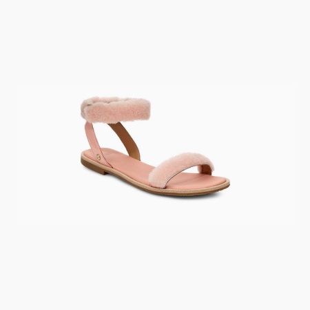 UGG Fluff Springs Patent Orange Sandals for Women (ZVJB82410)